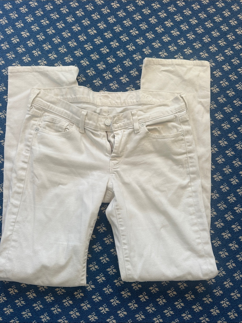 7 For All Mankind White Women's Skinny Jeans